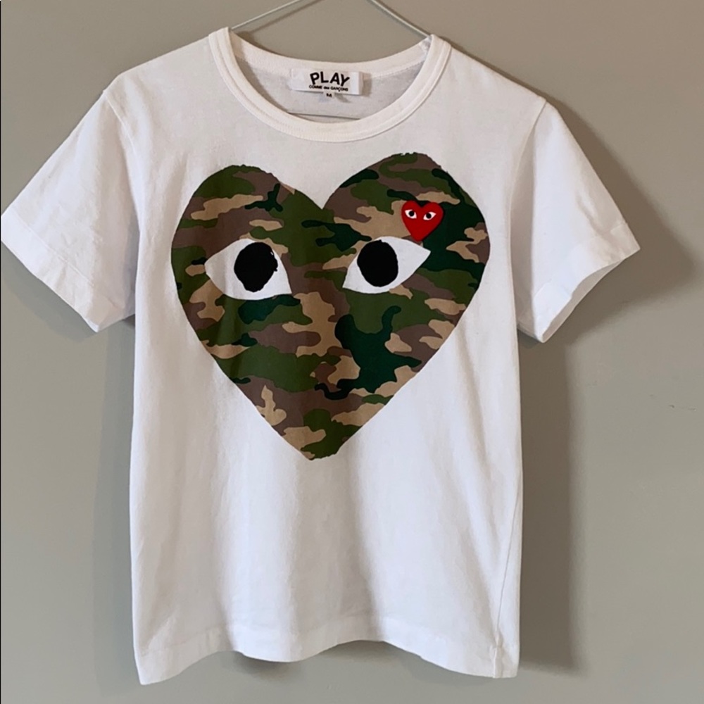 COMME des Garçons camo heart t shirt